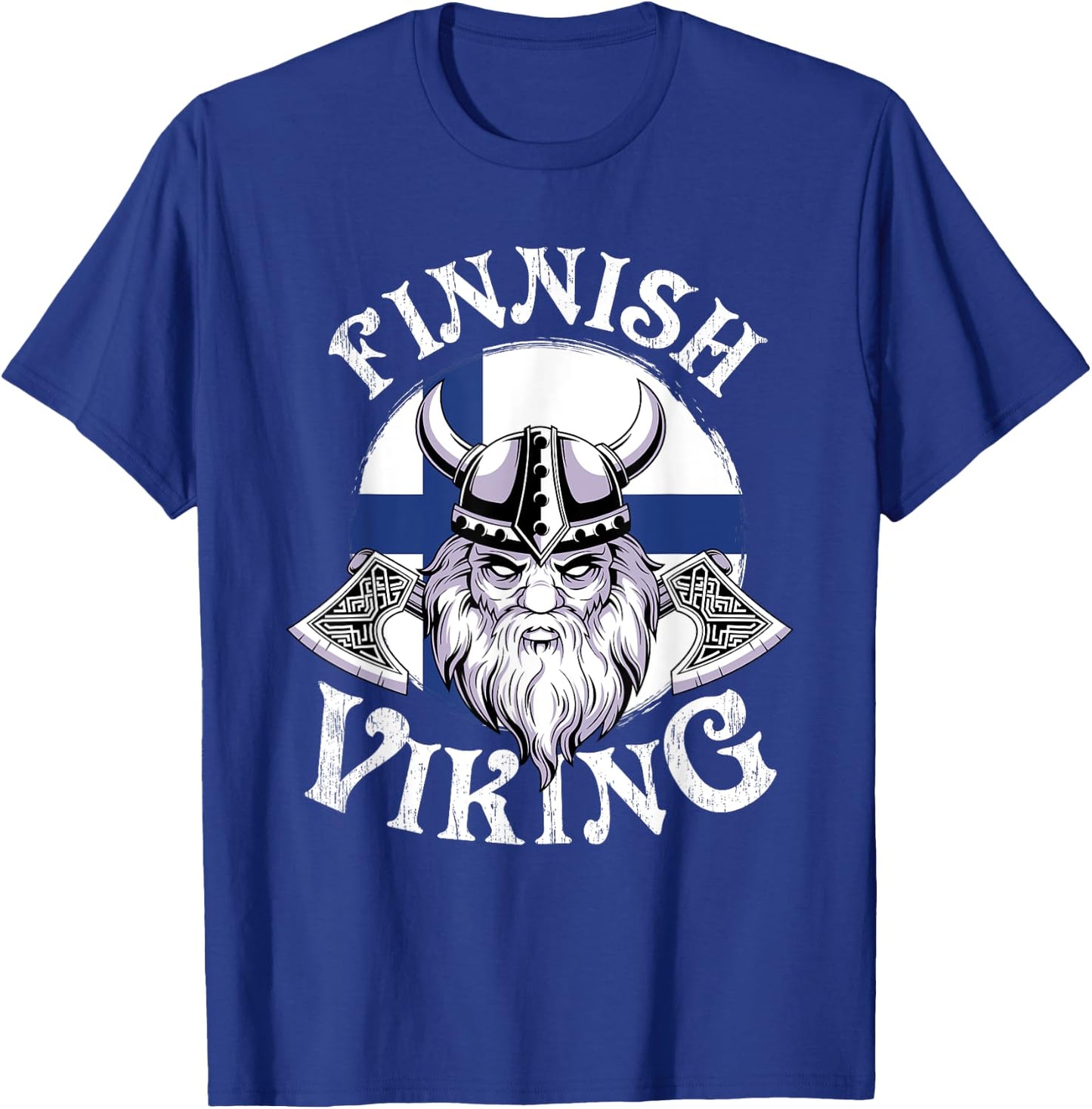 Finnish Viking Funny Finland Flag Norse Vikings Lover Outfit T-Shirt - T-Shirt | Royal