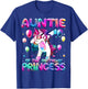 Auntie of the Birthday Princess Girl Flossing Unicorn Aunt T-Shirt - T-Shirt | Royal