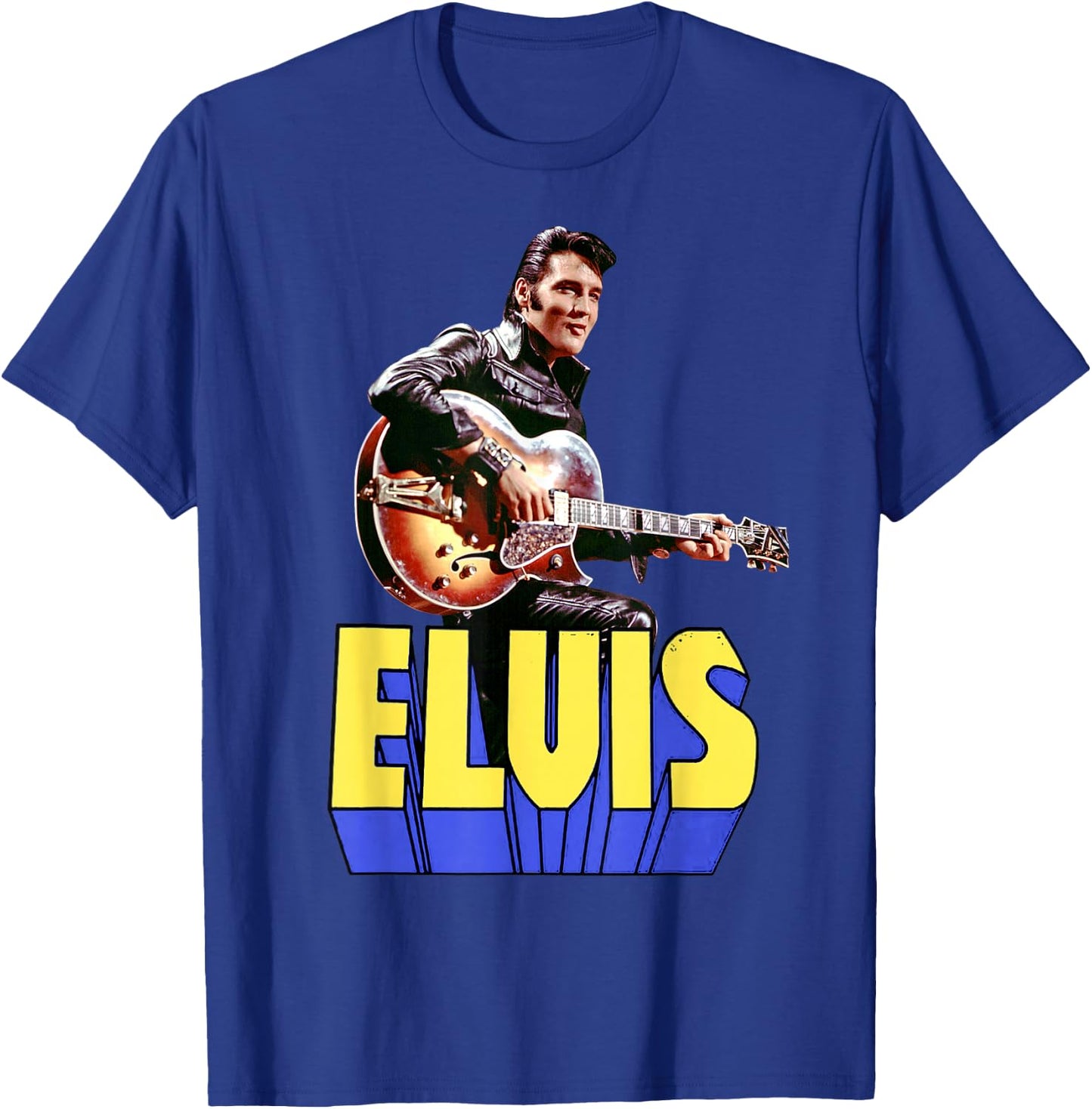 Elvis Presley Official Guitar Portrait Small T-Shirt - T-Shirt | Royal