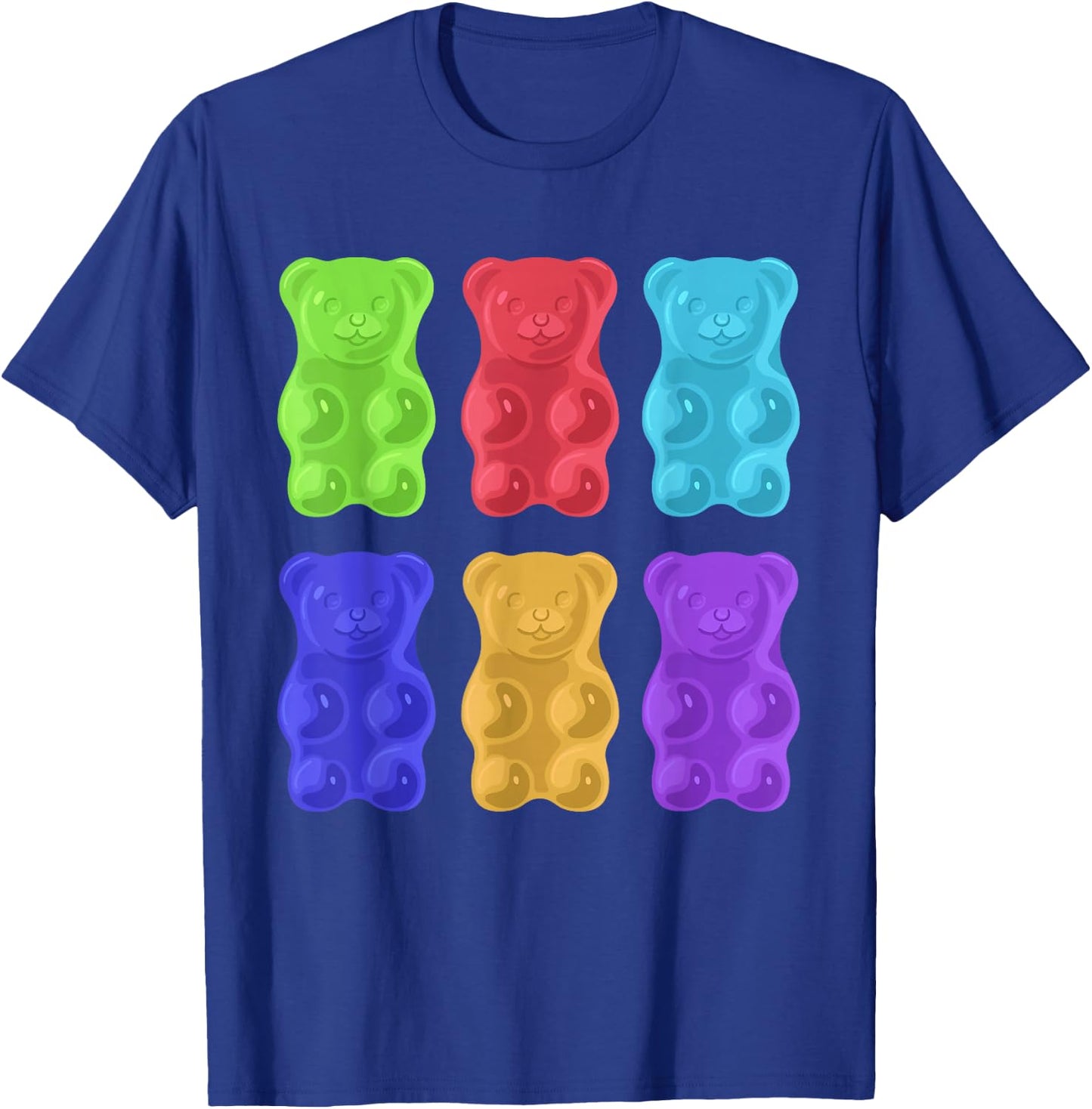 Cool Gummy Bear Art For Girls Kids Toddler Candy Gummies T-Shirt - T-Shirt | Royal