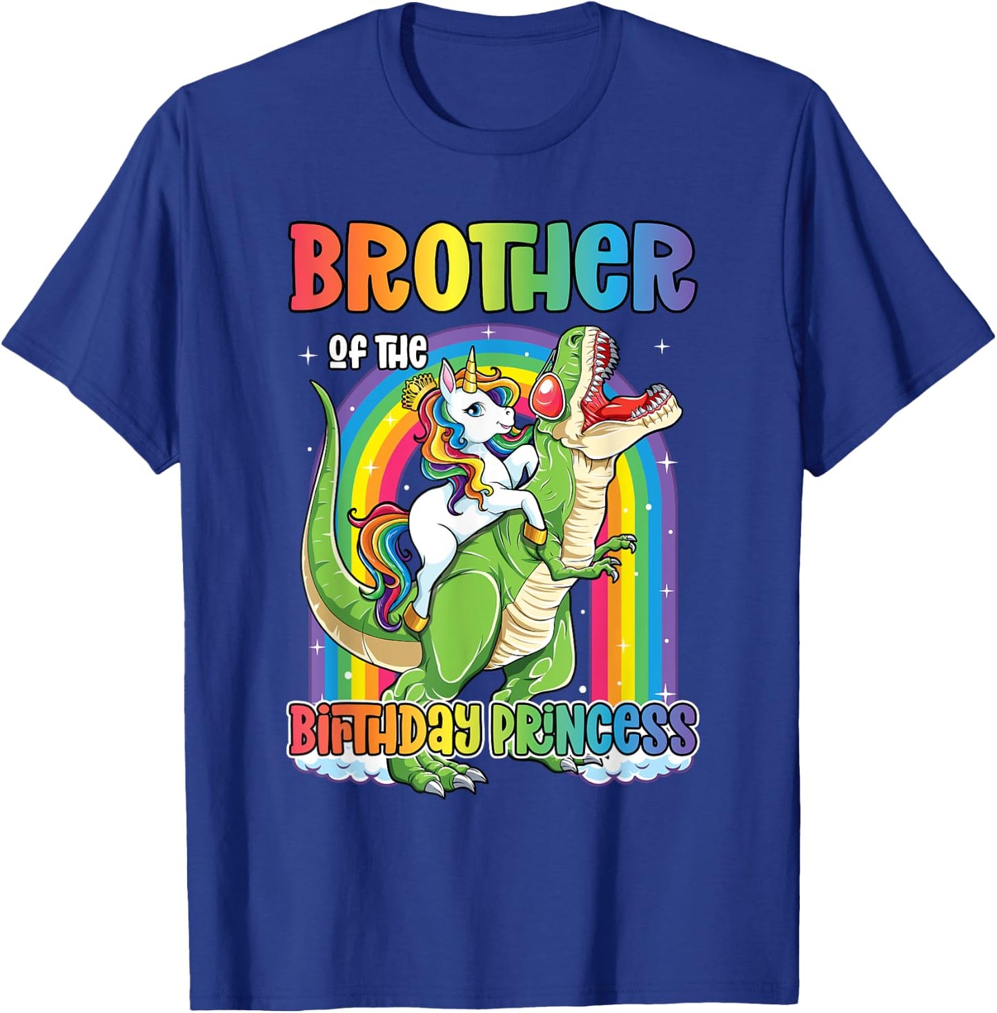 Brother of the Birthday Princess T Rex Birthday Unicorn Girl T-Shirt - T-Shirt | Royal