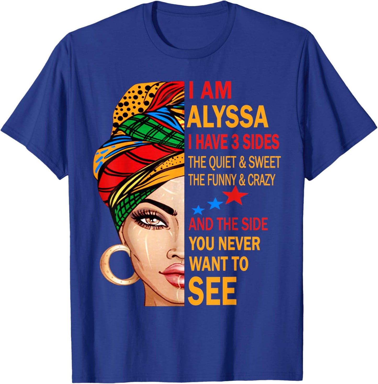 ALYSSA Name Surname Family Last First Name ALYSSA T-Shirt - T-Shirt | Royal