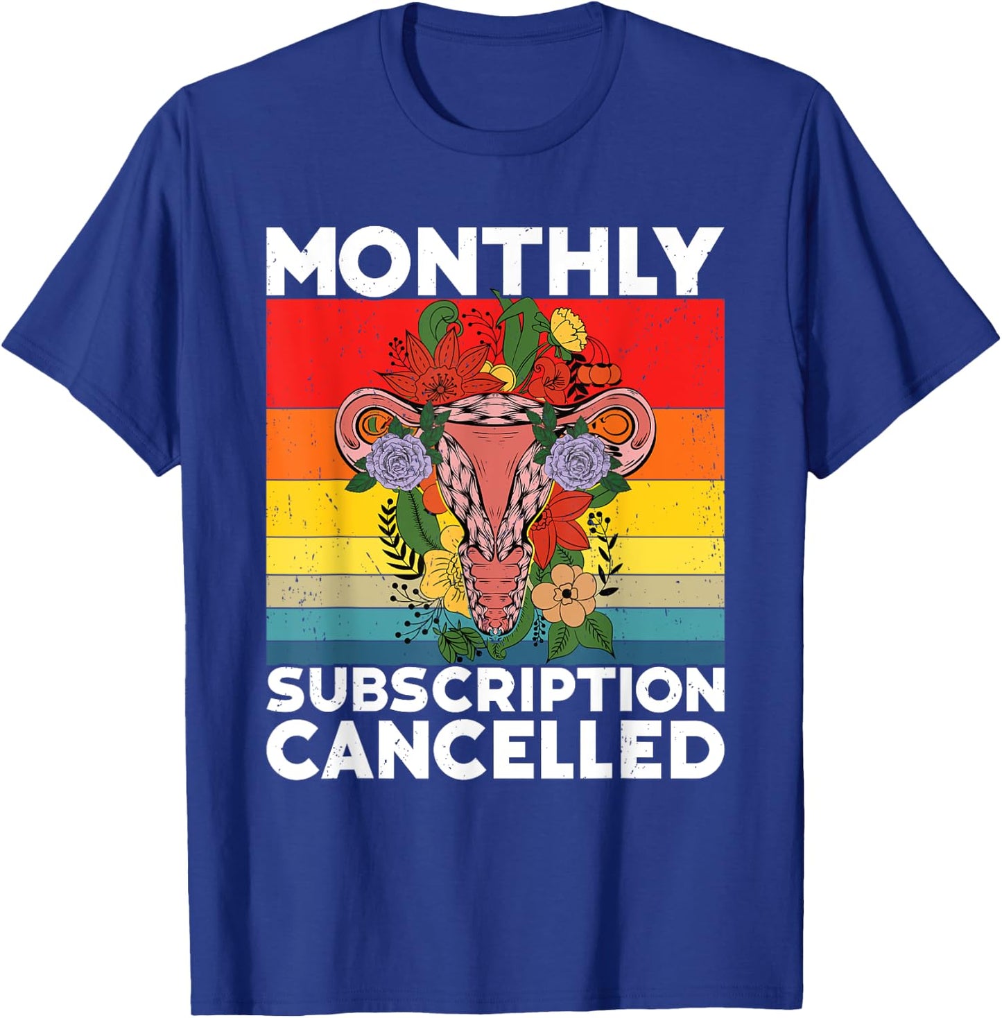 Retro Uterus Support Hysterectomy Recovery Products T-Shirt - T-Shirt | Royal