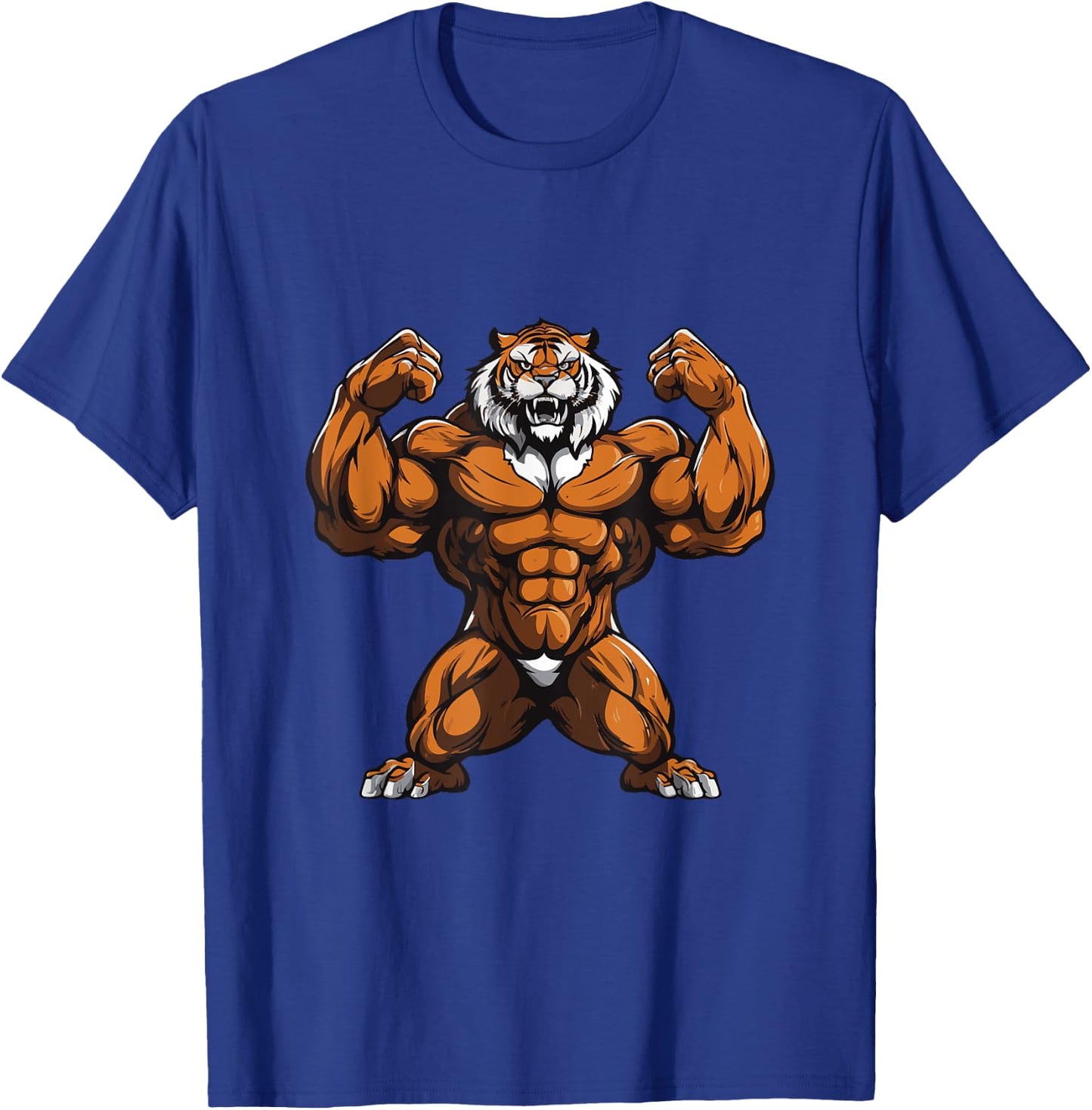 Tiger Muscles Gym Fitness Workout Training Beast T-Shirt - T-Shirt | Royal