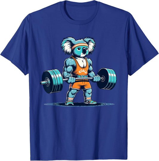 Fitness Gym Koala Bodybuilding Weightlifting koala workout T-Shirt - T-Shirt | Royal