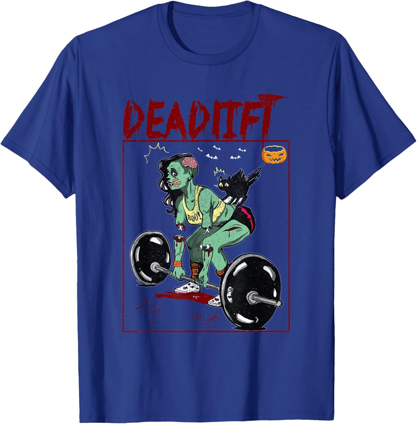 Deadlift Funny Halloween Costume Workout Exercise Fitness T-Shirt - T-Shirt | Royal