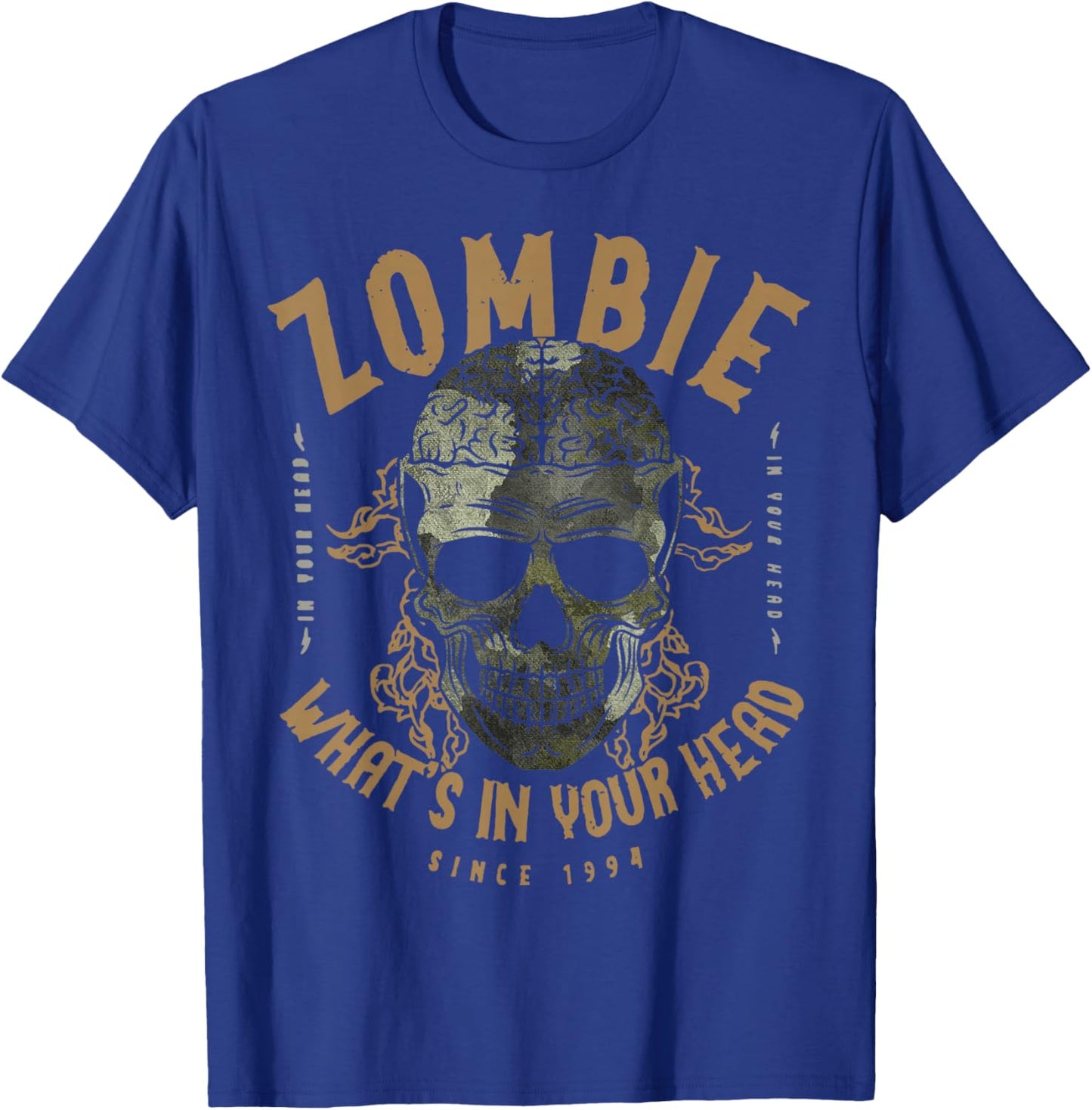 Zombie What's in Your Head Since 1994 Quote Saying T-Shirt - T-Shirt | Royal