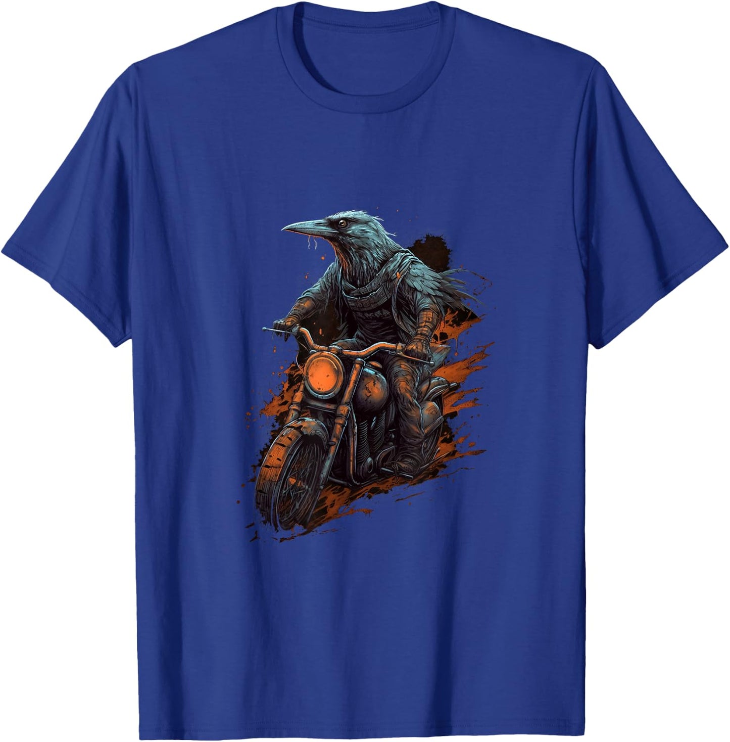 Dirt Bike Raven Crow Motocross Biker Funny Motorcycle Riding T-Shirt - T-Shirt | Royal