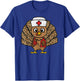 Turkey Nurse Stethoscope Thanksgiving Nurse Turkey Autumn T-Shirt - T-Shirt | Royal