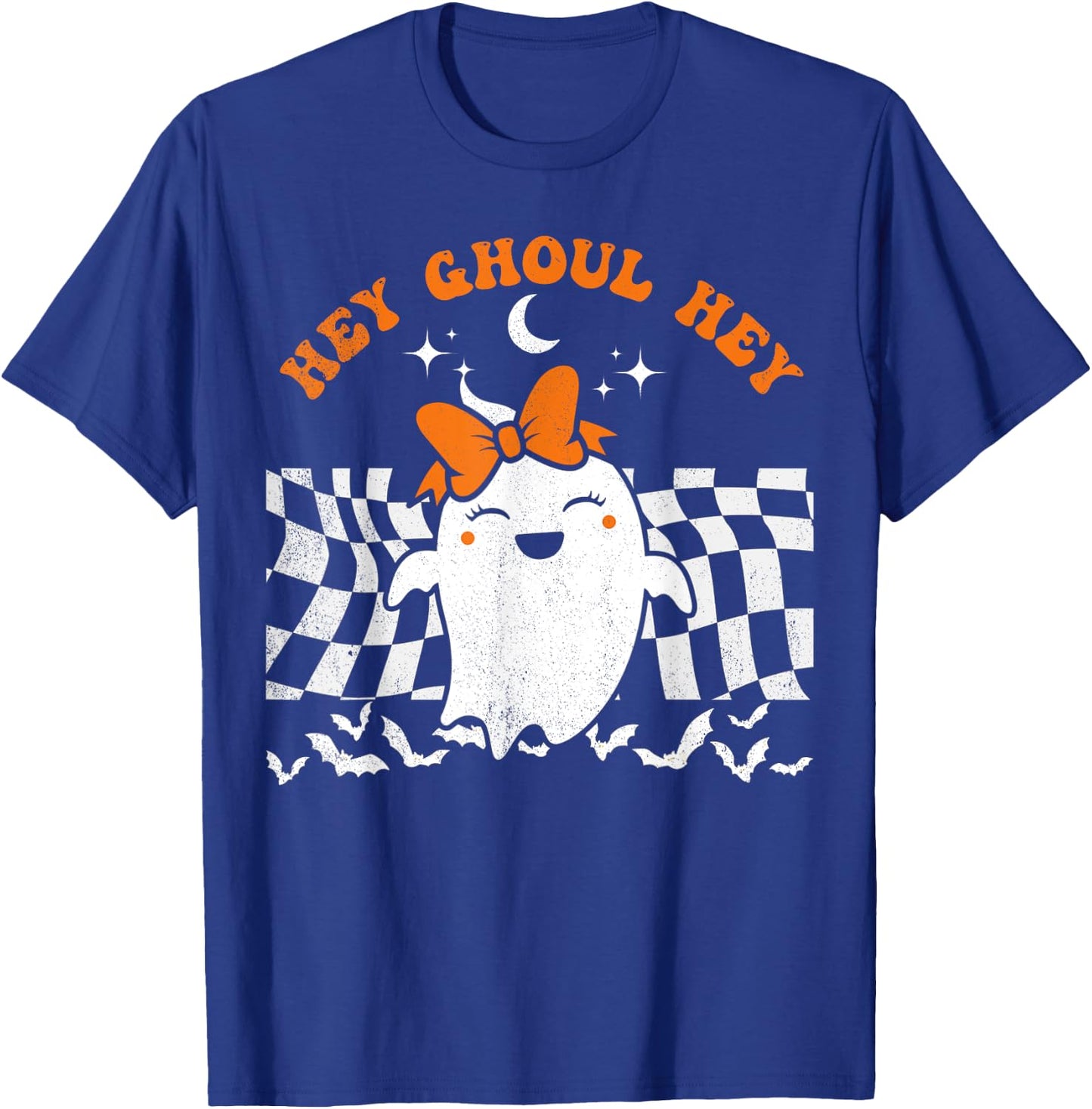 Hey Ghoul Hey Ghost Halloween Funny Pun Spooky Vintage T-Shirt - T-Shirt | Royal