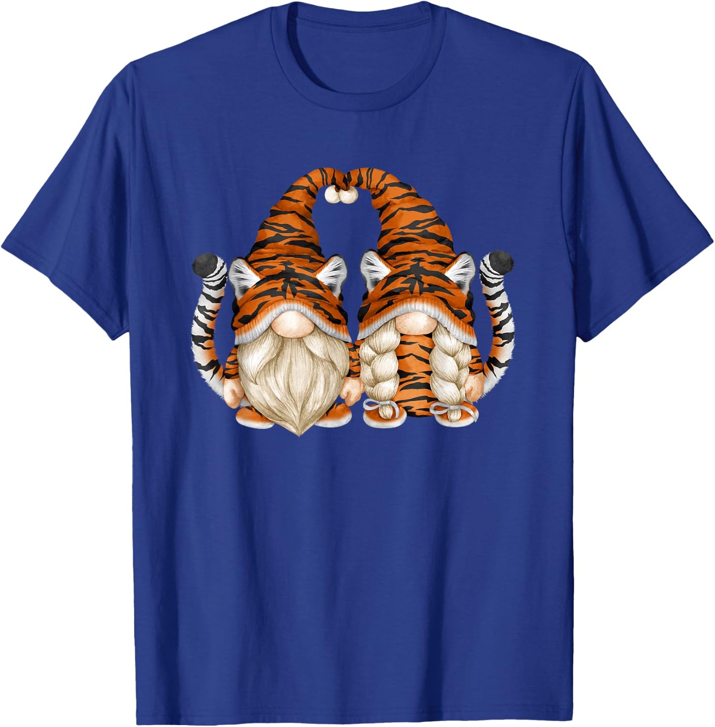 Unique Tiger Gnomes For Gardener Cute Tiger Mom And Dad T-Shirt - T-Shirt | Royal