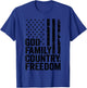 God Family Country Freedom - Patriotic Christian USA Flag T-Shirt - T-Shirt | Royal