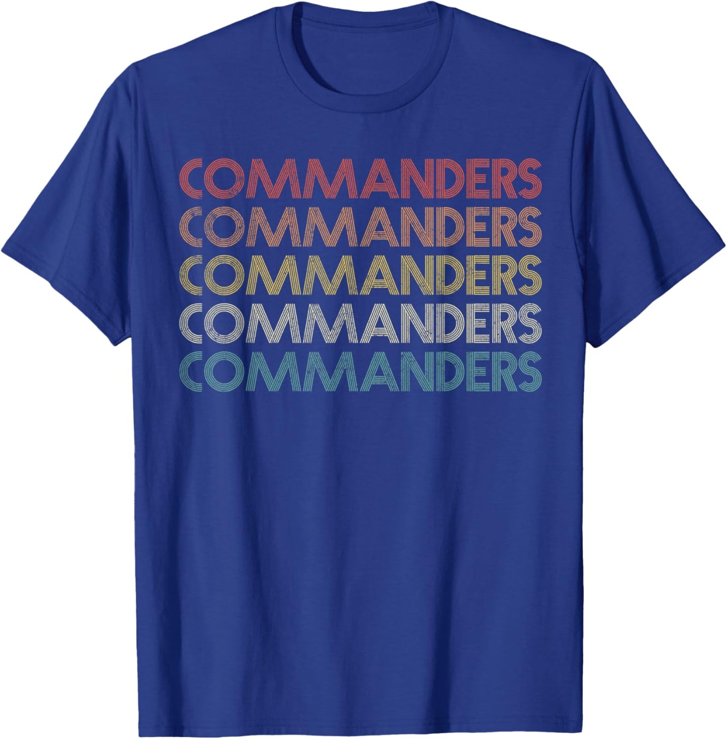 Commanders Vintage Retro T-Shirt - T-Shirt | Royal