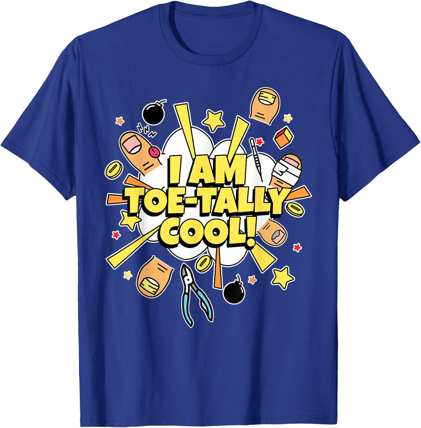 I Am Toe-Tally Cool! Toe Surgery Gifts & Funny Amputated Toe T-Shirt - T-Shirt | Royal