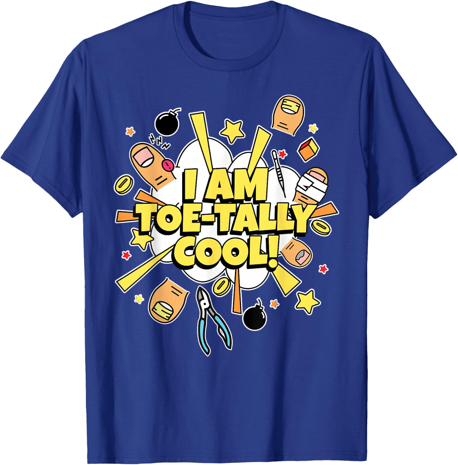 I Am Toe-Tally Cool! Toe Surgery Gifts & Funny Amputated Toe T-Shirt - T-Shirt | Royal