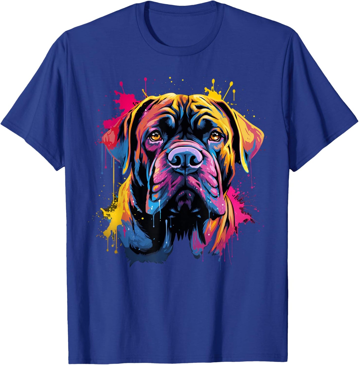 Cute Mastiff Dog on painted Mastiff Women Kids T-Shirt - T-Shirt | Royal