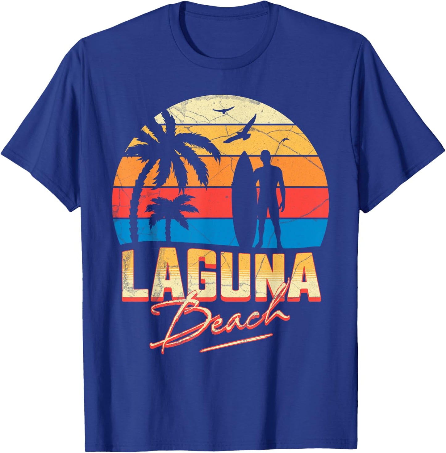 Laguna California Beach Surfing Surf Summer Vacation Men Women Girls Kids T-Shirt - T-Shirt | Royal