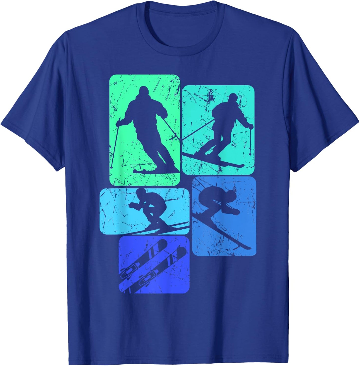 Skiing, skiing T-Shirt - T-Shirt | Royal