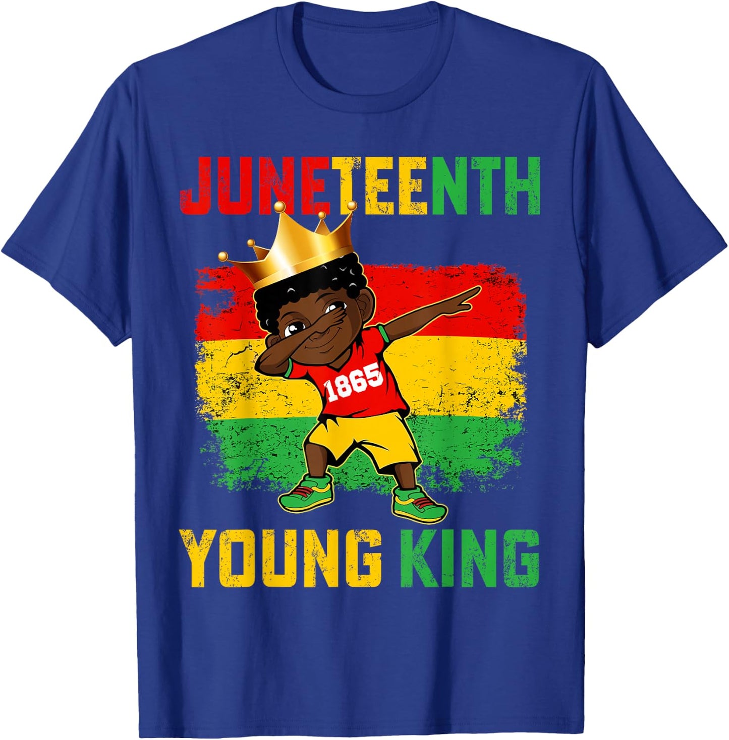 Juneteenth King Celebrating 1865 Black Boys Kids Toddler T-Shirt - T-Shirt | Royal