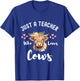 Just A Teacher Who Loves Cows Shirt, Cute Highland Cow T-Shirt - T-Shirt | Royal