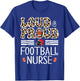 Leopard Loud & Proud American Football Nurse Women Men T-Shirt - T-Shirt | Royal