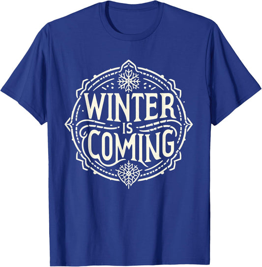 Dreamz Unlimited Men's Winter Snowflake Design , Black, Small T-Shirt - T-Shirt | Royal
