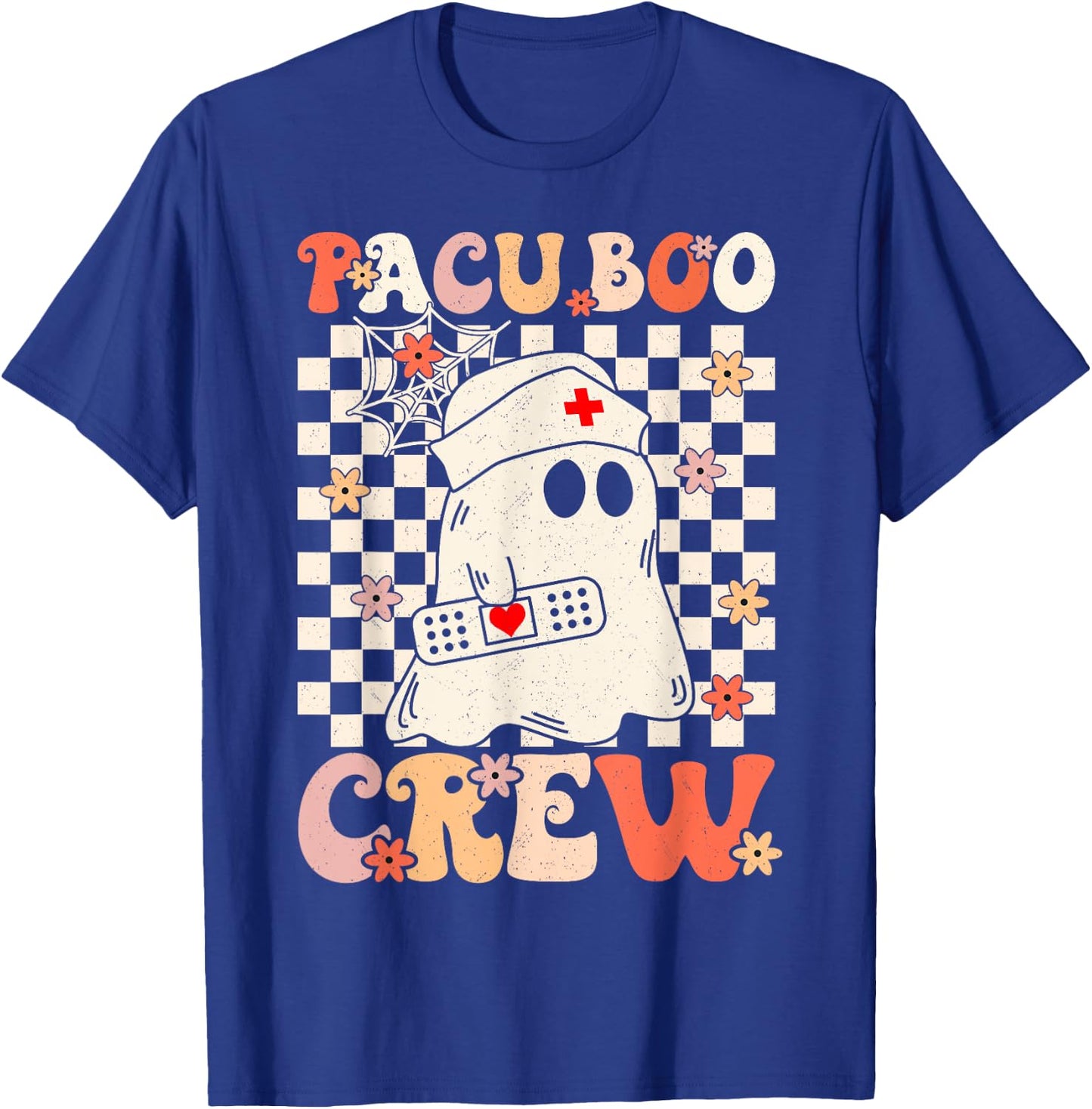 Pacu Boo Crew Ghost Pumpkin For PACU Nurse Halloween T-Shirt - T-Shirt | Royal