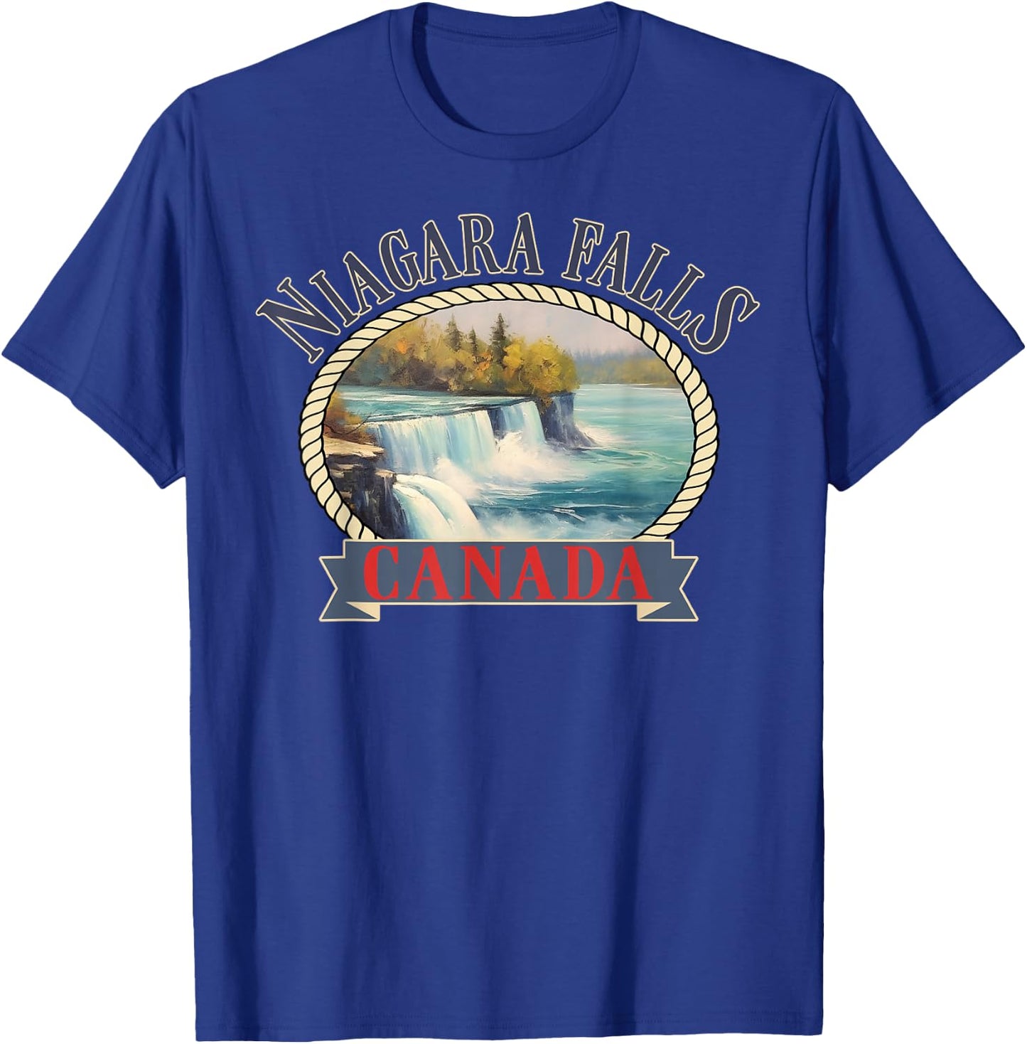 Niagara Falls Canada USA Nature river T-Shirt - T-Shirt | Royal