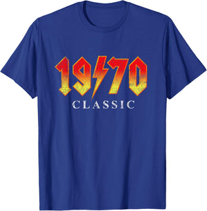 1970 Classic Vintage Rock Band Concert style 52nd Birthday T-Shirt - T-Shirt | Royal