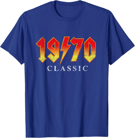 1970 Classic Vintage Rock Band Concert style 52nd Birthday T-Shirt - T-Shirt | Royal