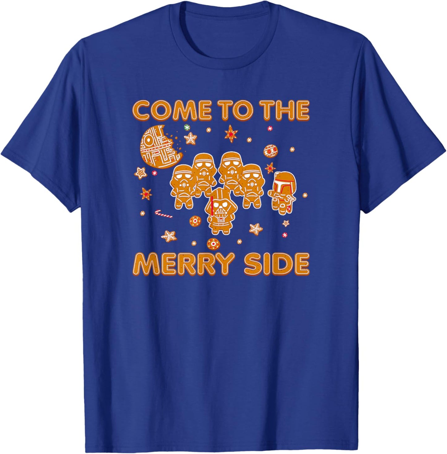 Star Wars Christmas Come To The Merry Side Gingerbread T-Shirt - T-Shirt | Royal