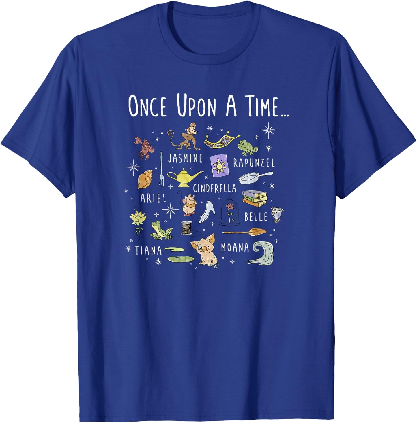 Disney Princess Once Upon A Time Collage T-Shirt - T-Shirt | Royal