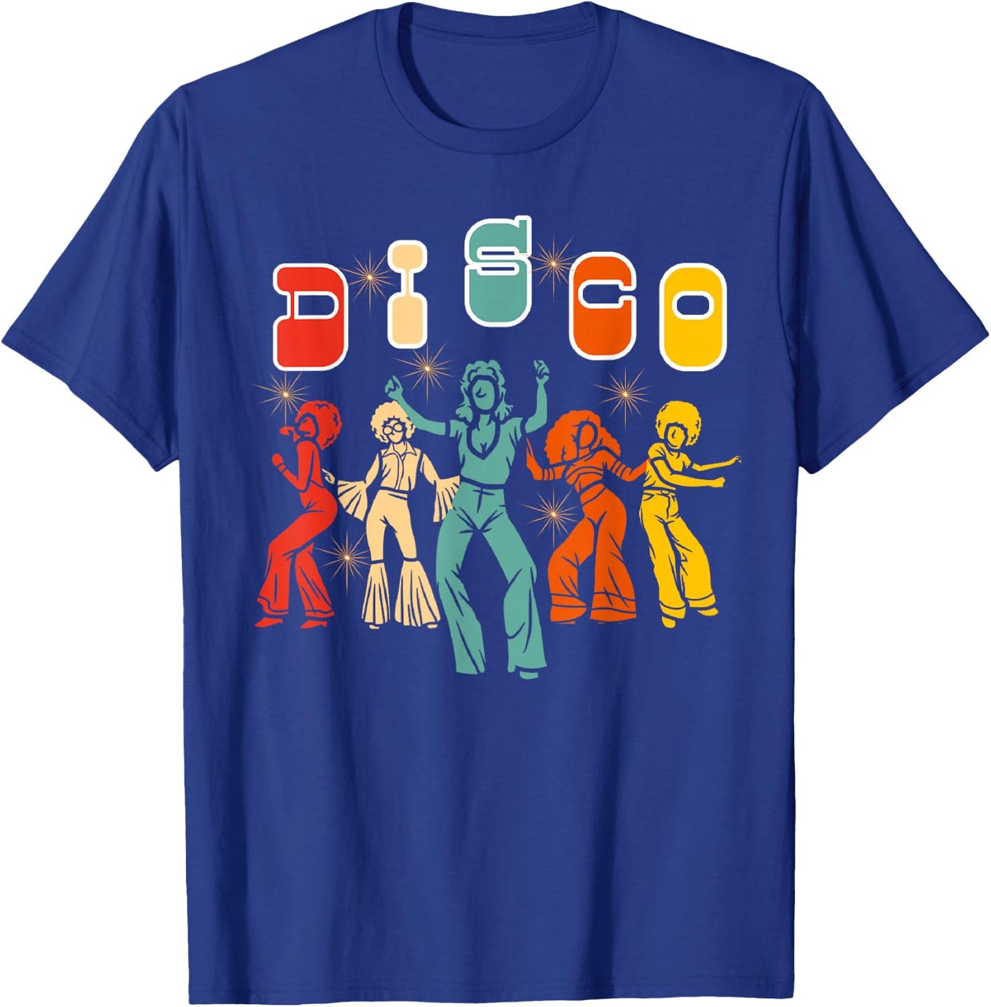 Disco 70s Themed Vintage Retro Dancing T-Shirt - T-Shirt | Royal