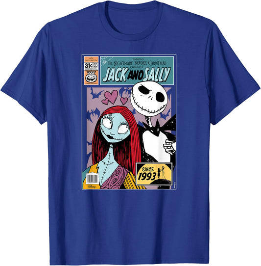 The Nightmare Before Christmas - Jack and Sally T-Shirt - T-Shirt | Royal