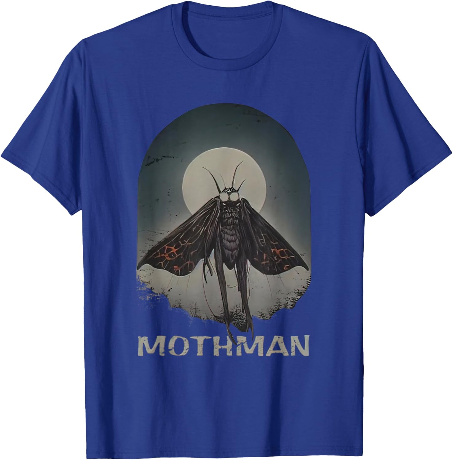 Mothman Cryptid Cryptozoology Moon Scary T-Shirt - T-Shirt | Royal