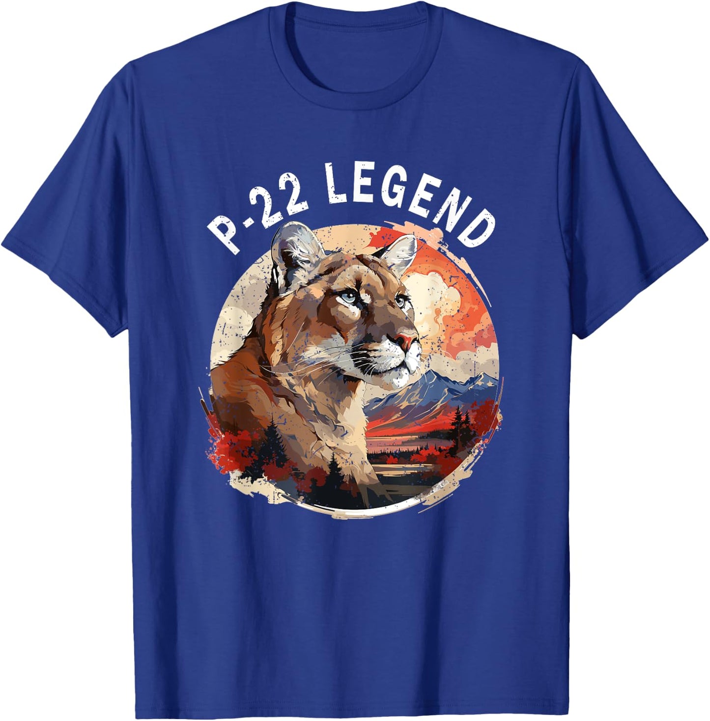 Mountain Lion P22 Legend California Wildlife Never Forget T-Shirt - T-Shirt | Royal