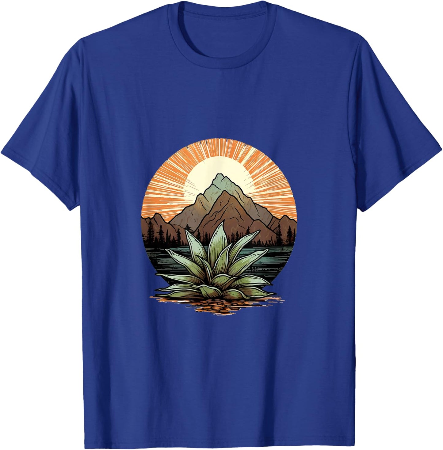 Agave Plants Silhouette Agave Plant Collector Mexican T-Shirt - T-Shirt | Royal