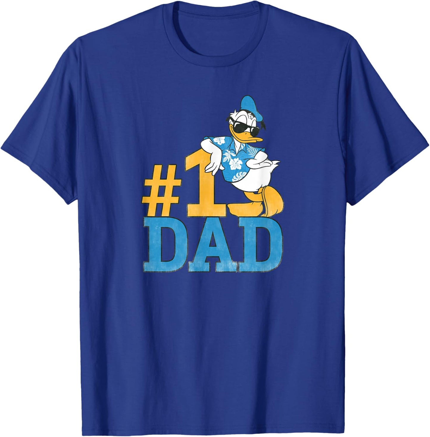 Disney Donald Duck Number One Dad Sunglasses Father's Day T-Shirt - T-Shirt | Royal