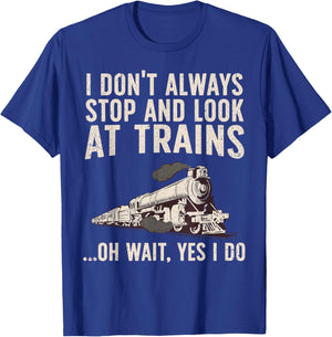 Cool Trains Women Train Collector Railroad Engine T-Shirt - T-Shirt | Royal