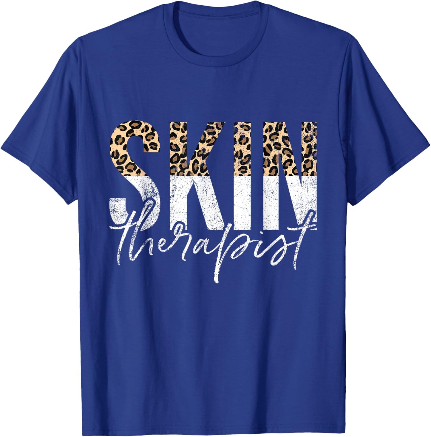 Vintage Skin Therapist Skincare Leopard Skin Esthetician T-Shirt - T-Shirt | Royal