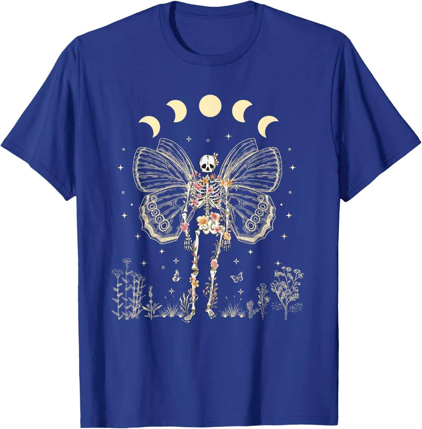 Fairy Grunge Fairycore Aesthetic Butterfly Skeleton Gothic T-Shirt - T-Shirt | Royal