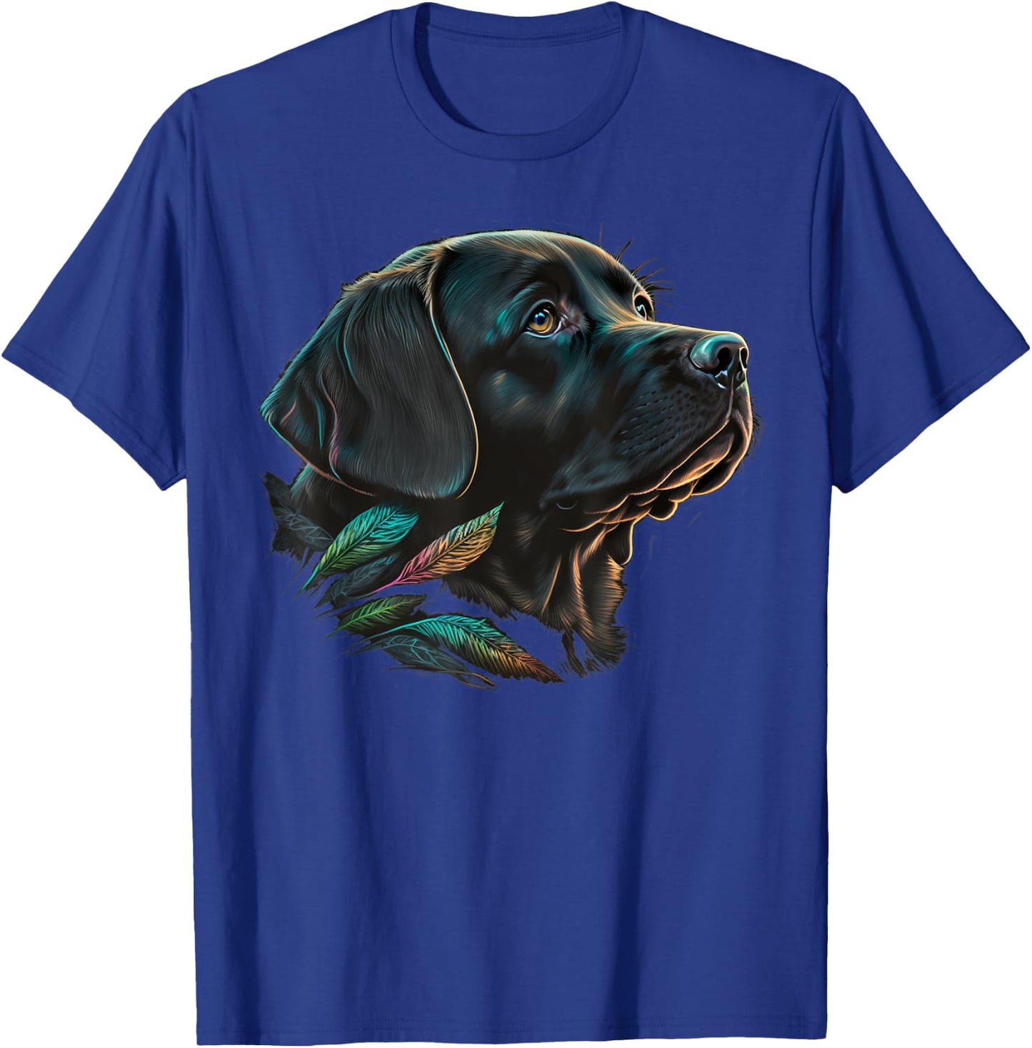 Cute black Labrador Dog on black Labrador Retriever Lover Men Women Kids T-Shirt - T-Shirt | Royal