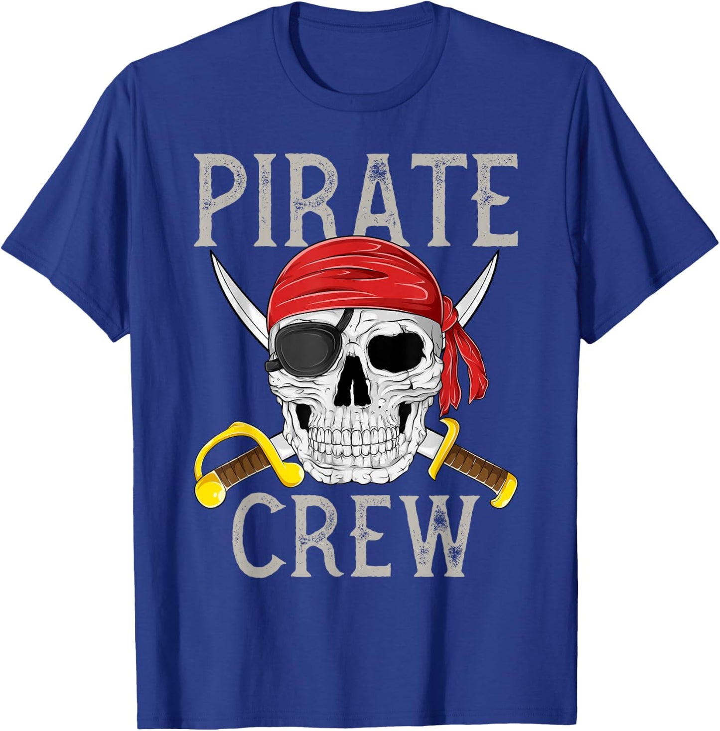 Pirate Crew Jolly Roger Flag Skull Family Matching Pirates T-Shirt - T-Shirt | Royal