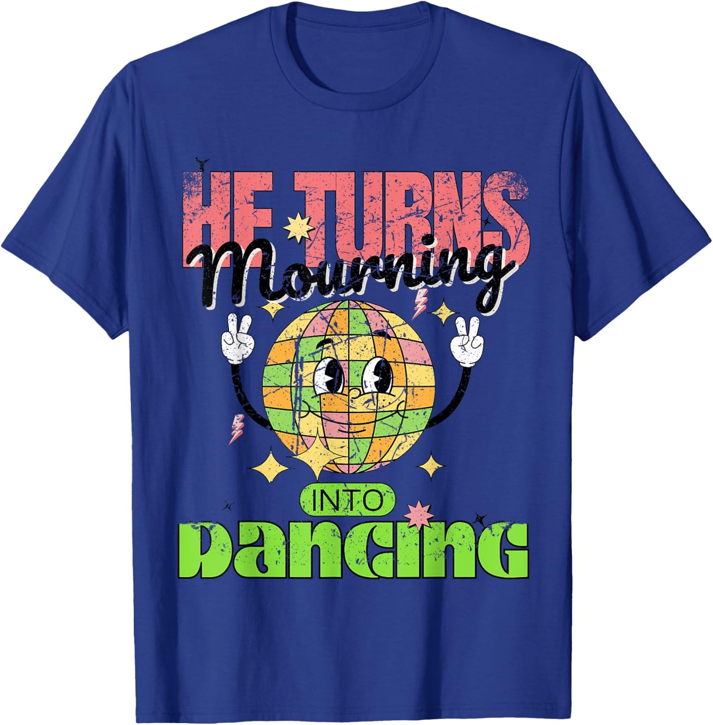 Psalm 30:11 He Turns Mourning To Dancing Christian Retro 70s T-Shirt - T-Shirt | Royal