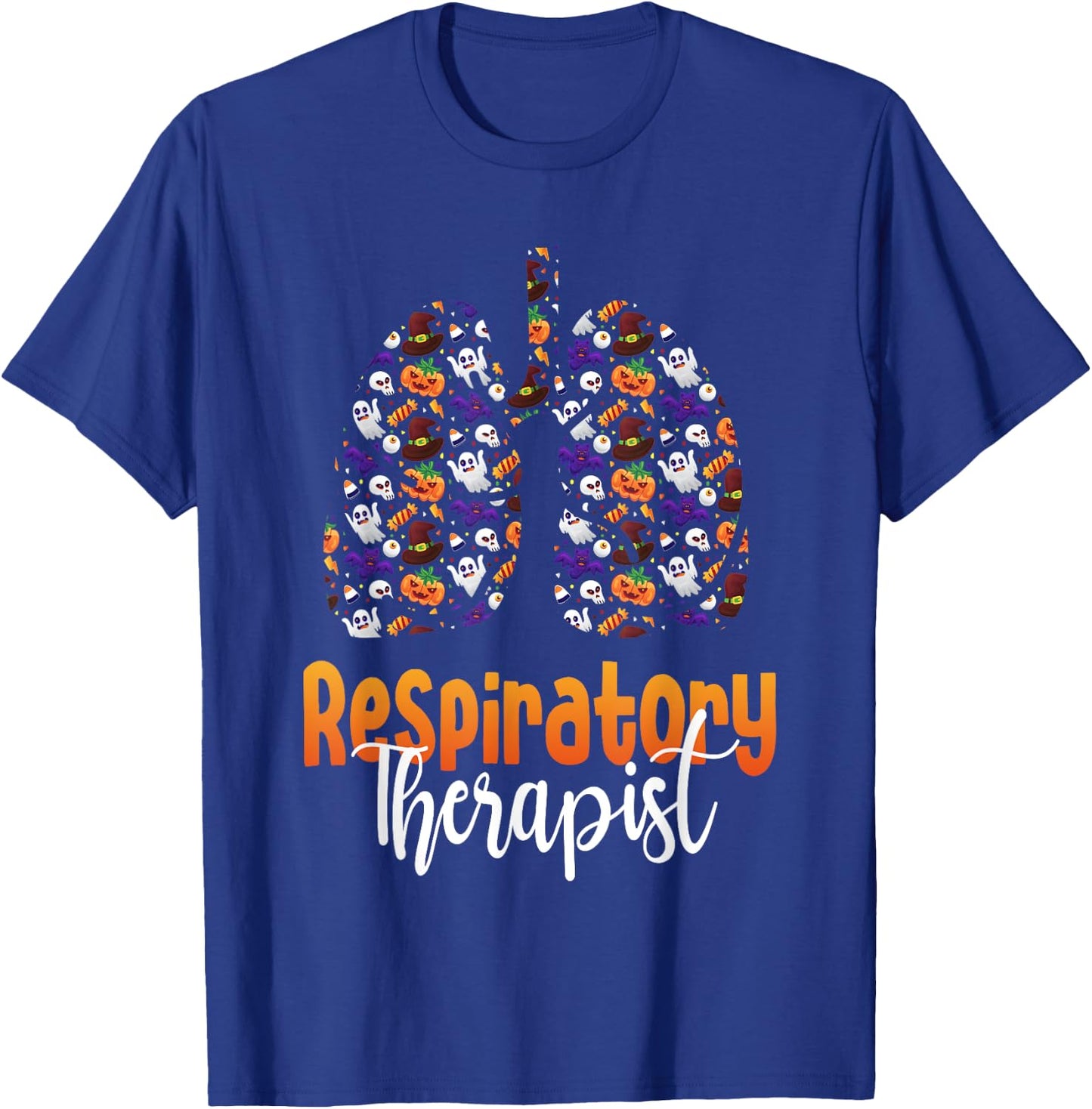 Spooky Respiratory Therapist Halloween Respiratory Therapy T-Shirt - T-Shirt | Royal