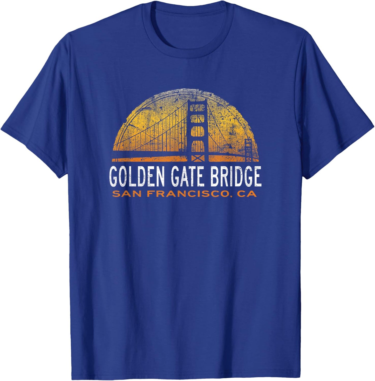Golden Gate Bridge Vintage San Francisco, CA T-Shirt - T-Shirt | Royal