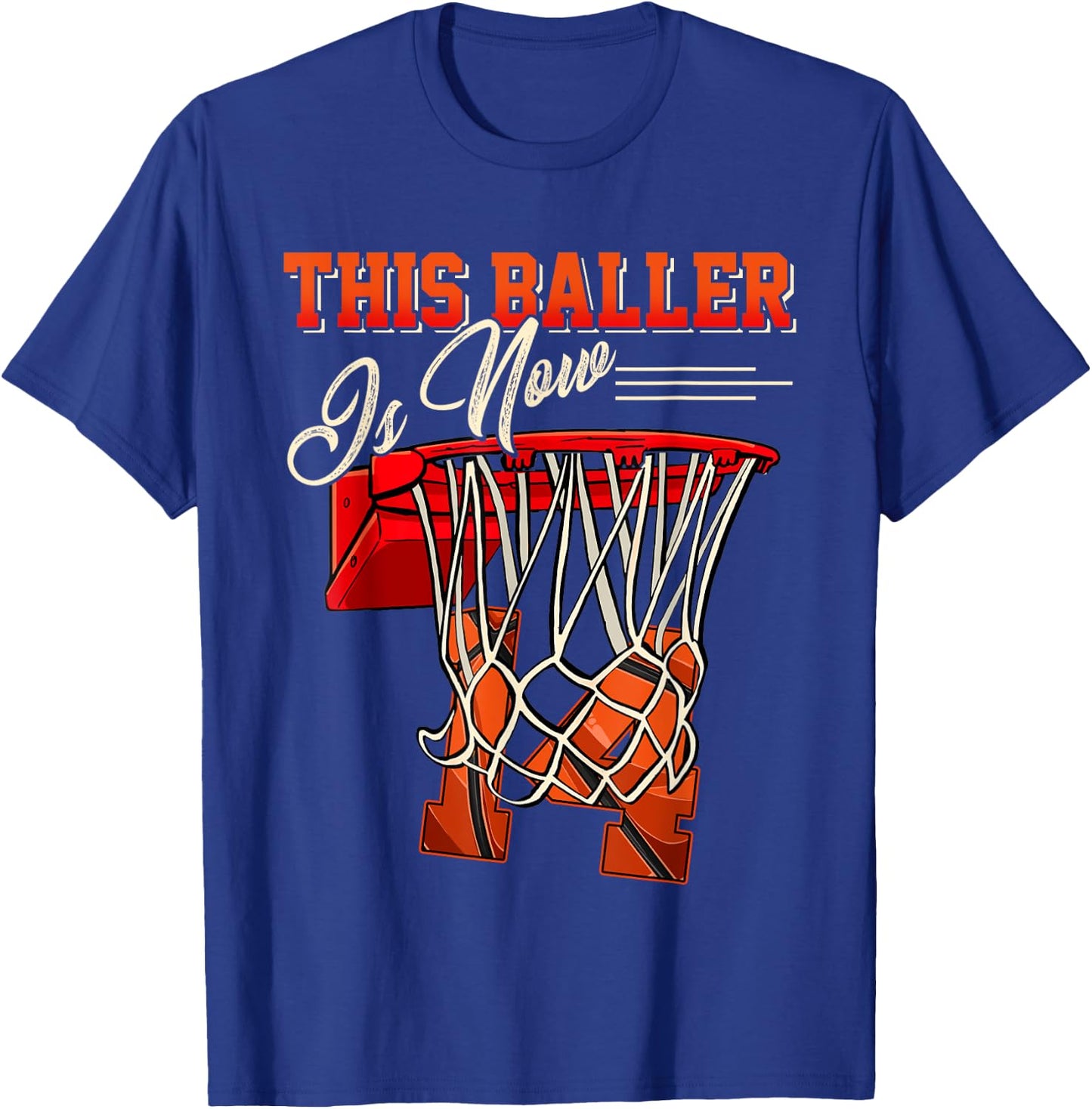 14th Birthday Shirt For Boy Basketball 14 Years Old Kid Gift T-Shirt - T-Shirt | Royal