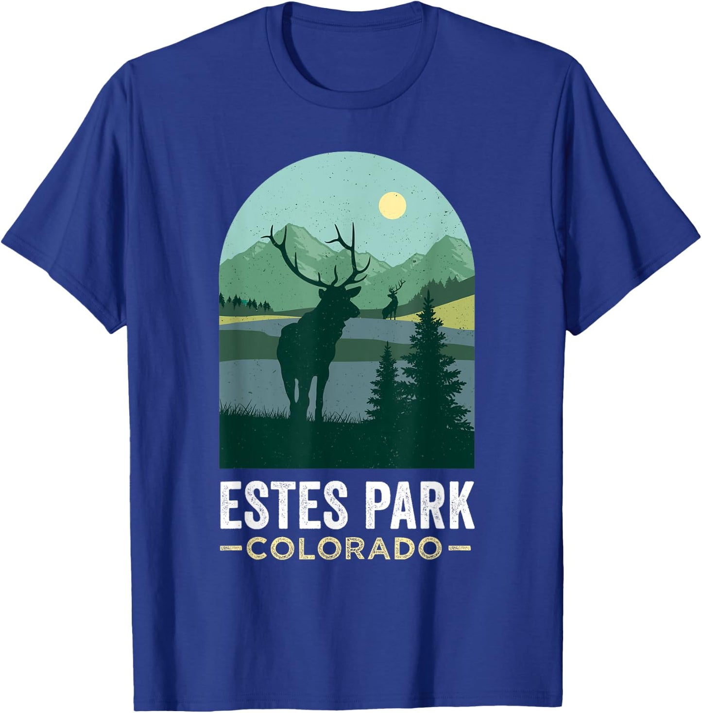 Estes Park Elks Retro Vintage Estes Park Colorado T-Shirt - T-Shirt | Royal