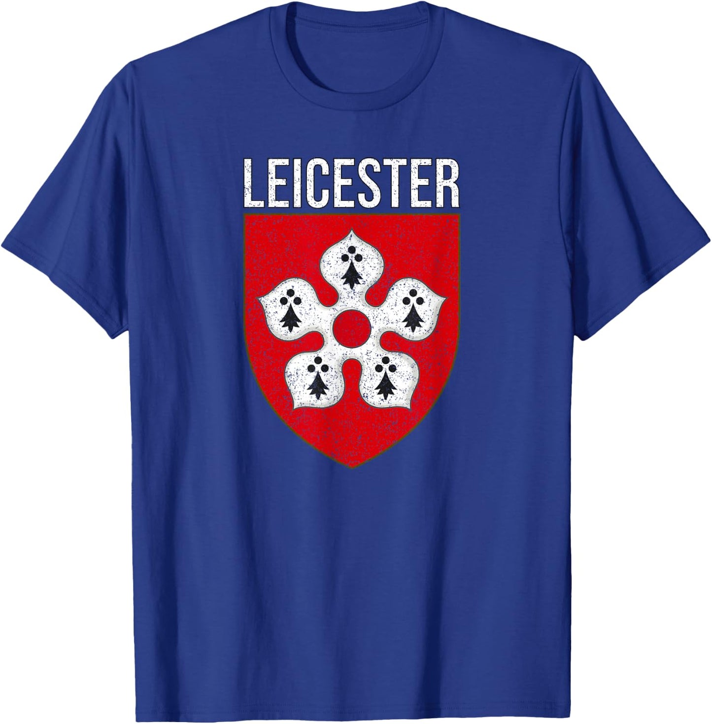 Leicester City Flag East Midlands England T-Shirt - T-Shirt | Royal