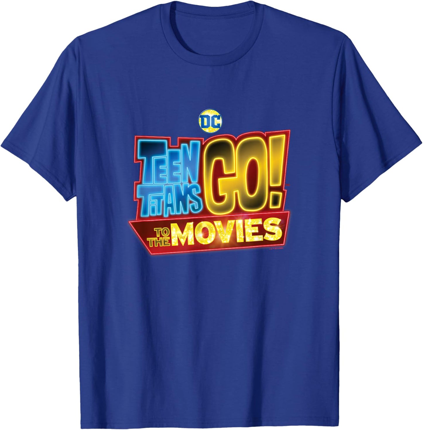 Teen Titans Go! To The Movies Cinema Sign Vintage Logo T-Shirt - T-Shirt | Royal
